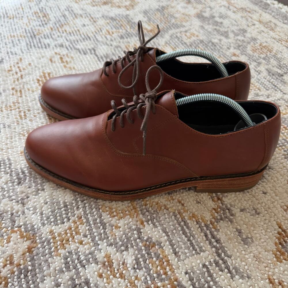 Nisolo Men’s Everyday Oxford Brown Leather Dress Shoes Lace Up Size 8